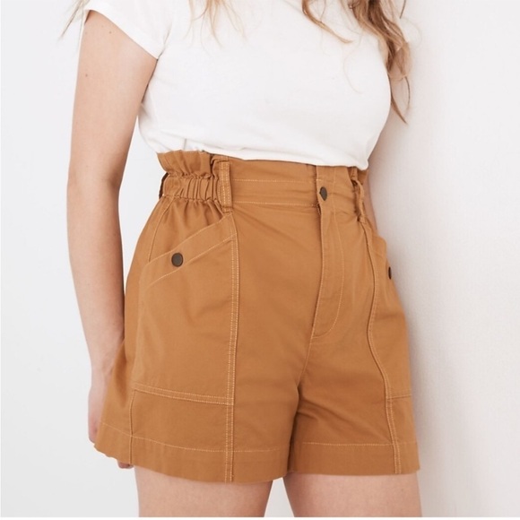 Madewell High Waisted Paperbag Utility Shorts Small - Picture 15 of 15